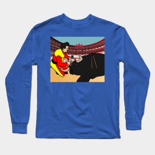 Arena Bullfight Torero Bull Long Sleeve T-Shirt